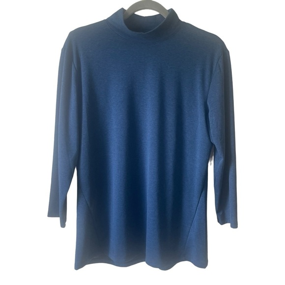 Arc'teryx Lumin Mock Neck Top Cosmic Blue Heather Size Large NWOT - Picture 2 of 9
